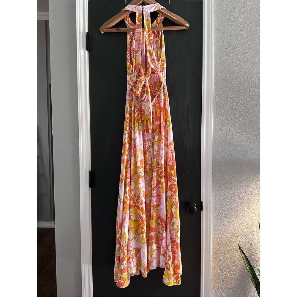 Abel the Label Maxi Dress Tie Back High Neck Medium - Picture 4 of 6